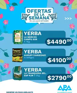 APA Supermercados La merced yerba oferta