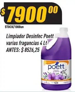 Supermercados Comodin Poett limpiador desinfect poett varias fragancias oferta