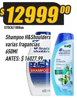 Supermercados Comodin Head & shoulders shampoo varias fragancias oferta