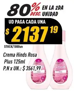 Supermercados Comodin Hinds crema rosa oferta