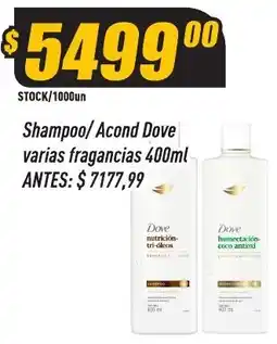 Supermercados Comodin Dove shampoo/ acond varias fragancias oferta
