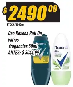 Supermercados Comodin Rexona deo roll on varias fragancias oferta