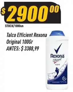 Supermercados Comodin Rexona talco efficient original oferta