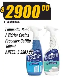 Supermercados Comodin Procenex limpiador baño / vidrio / cocina gatillo oferta