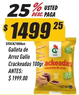 Supermercados Comodin Gallo galleta de arroz crackeadas oferta