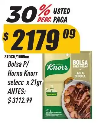 Supermercados Comodin Knorr bolsa p/ horno oferta