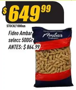 Supermercados Comodin Ambar fideo selecc oferta