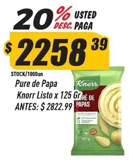 Supermercados Comodin Knorr pure de papa oferta