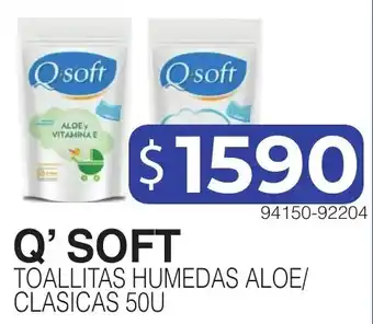 Masivos Q' soft toallitas humedas aloe/ clasicas oferta