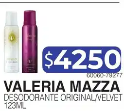 Masivos Valeria Mazza desodorante original/velvet oferta