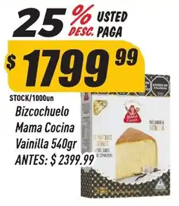 Supermercados Comodin Bizcochuelo mama cocina vainilla oferta