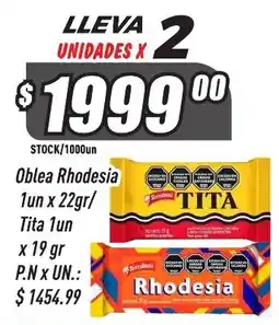 Supermercados Comodin Tita oblea rhodesia oferta