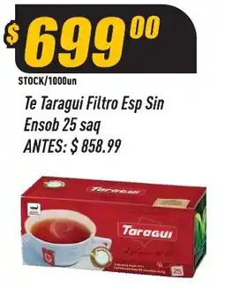 Supermercados Comodin Taragui te filtro esp sin ensoB 25 saq oferta
