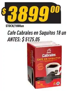 Supermercados Comodin Cabrales cafe en saquitos oferta