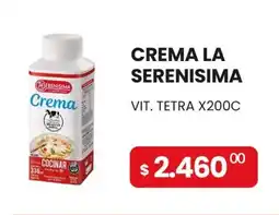 Piantoni Supermayorista La serenisima crema oferta