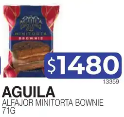 Masivos Aguila alfajor minitora bownie oferta