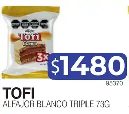 Masivos Tofi alfajor blanco triple oferta