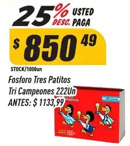 Supermercados Comodin Fosforo Tres Patitos oferta
