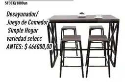 Supermercados Comodin Simple hogar desayunador juego de comedor oferta