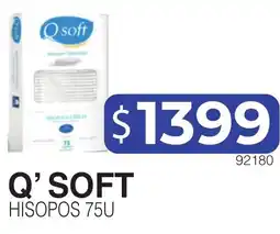 Masivos Q' soft hisopos 75u oferta