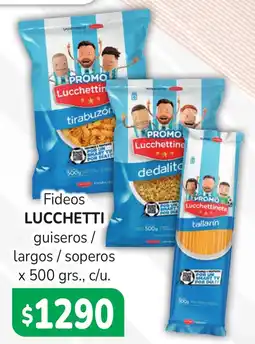 Unico Supermercados Lucchetti fideos guiseros largos soperos oferta