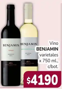 Unico Supermercados Benjamin vino varietales oferta