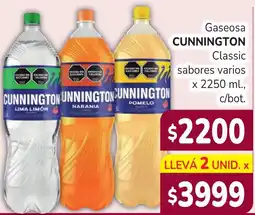 Unico Supermercados Cunnington gaseosa classic sabores varios oferta