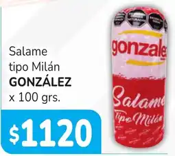 Unico Supermercados González salame tipo Milán oferta