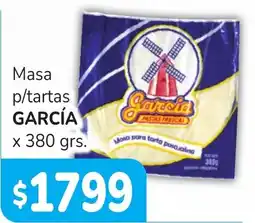 Unico Supermercados García masa p/tartas oferta