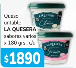 Unico Supermercados La quesera queso untable sabores varios oferta