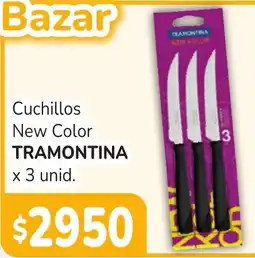 Unico Supermercados Tramontina cuchillos new color oferta