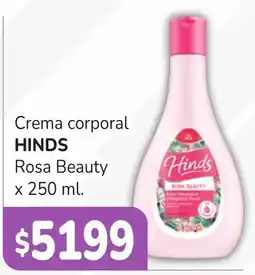 Unico Supermercados Hinds crema corporal Rosa Beauty oferta