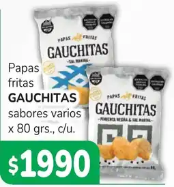 Unico Supermercados Gauchitas papas fritas sabores varios oferta