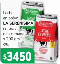 Unico Supermercados La serenisima leche en polvo entera / descremada oferta