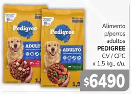 Unico Supermercados Pedigree alimento p/perros adultos oferta