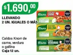 Supermercados Damesco Knorr caldos de carne, verdura o gallina oferta