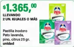 Supermercados Damesco Pato pastilla inodoro lavanda pino citrus oferta
