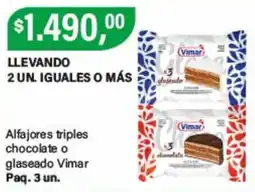 Supermercados Damesco Vimar alfajores triples chocolate o glaseado oferta