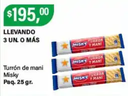 Supermercados Damesco Misky turrón de mani oferta