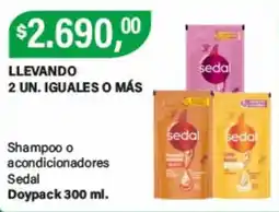 Supermercados Damesco Sedal shampoo o acondicionadores oferta