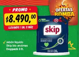 Supermercados Damesco Skip jabón liquido bio enzimas oferta