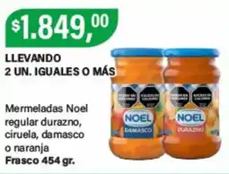 Supermercados Damesco Noel mermeladas regular durazno ciruela damasco o naranja oferta