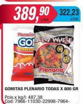 Maxiconsumo Gomitas Plenario Todas oferta