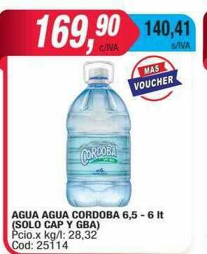Maxiconsumo Agua Agua Cordoba oferta