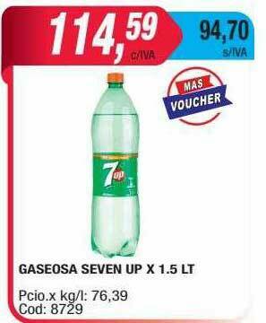 Maxiconsumo Gaseosa Seven Up oferta