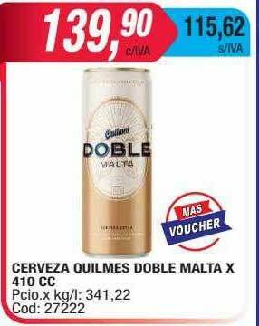 Maxiconsumo Cerveza Quilmes Doble Malta oferta