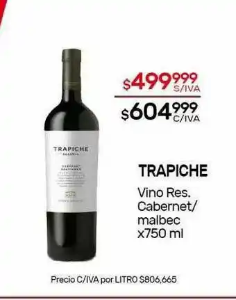 Nini Mayorista Trapiche Vino Res Cabernet Malbec oferta