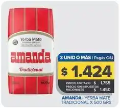 Carrefour Maxi Amanda - yerba mate tradicional oferta