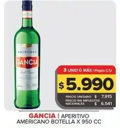 Carrefour Maxi Gancia - aperitivo americano botella oferta