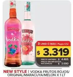 Carrefour Maxi New style - vodka frutos rojos oferta
